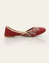 Opulence Legacy Maroon Embroidered Khussa with Floral Design – Essence by Rubina